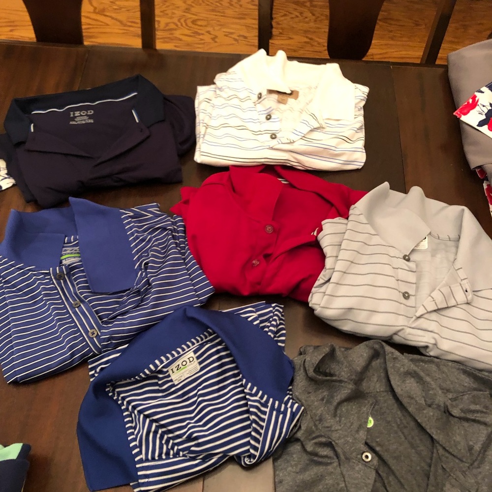 Golf Shirts: Mainly Izod Brand